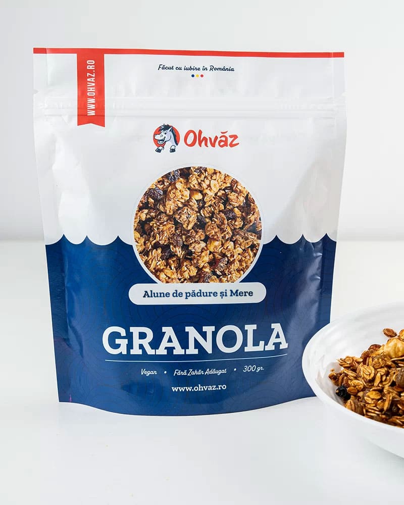Granola cu Alune de Pădure și Mere | Vegan