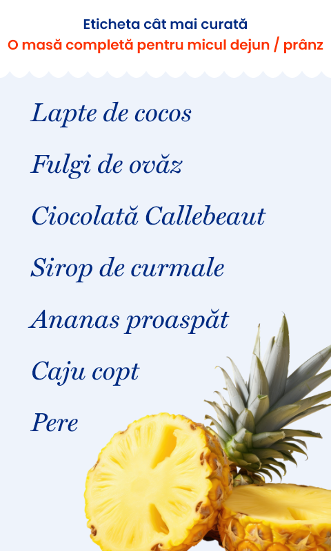 Ovăz cu Ciocolată, Ananas și Pere | De Post