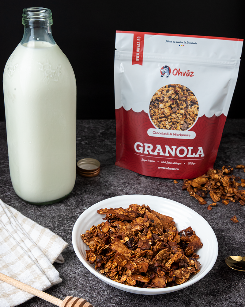 Granola cu Ciocolată și Merișoare